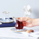KARACA NAKKAŞ Set de verres à thé 12 pièces 6 personnes KARACA NAKKAŞ  12 Parça 6 kişilik çay seti KARACA NAKKAŞ  Set Teegläser 12 Stück 6 Personen
