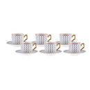 KARACA JOLLY BLUE RING Set de tasses à café 12 pièces 6 personnes KARACA JOLLY BLUE RING Kahve fincan takımı 12 parça 6 kişilik KARACA JOLLY BLUE RING 12-teiliges Kaffeetassenset 6 Personen
