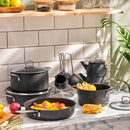 KARACA BIOGRANITE STEEL PLUS Batterie cuisine complète Gris 14 Pièces KARACA BİOGRANİT STEEL PLUS Çeyiz Seti Gri KARACA BIOGRANITE STEEL PLUS Komplettes Kochgeschirr Grau