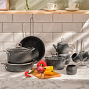 KARACA BIOGRANITE STEEL PLUS Batterie cuisine complète Gris 14 Pièces KARACA BİOGRANİT STEEL PLUS Çeyiz Seti Gri KARACA BIOGRANITE STEEL PLUS Komplettes Kochgeschirr Grau