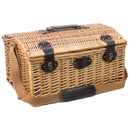 panier pique-nique écologique, pratique, luxe, garni avec une allure vintage fabriqué artisanalement en osier naturel avec un compartiment isotherme