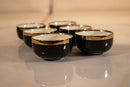 TREND HOME COLLECTION BOWL  Lot de 6 bols noir /doré en porcelaine TREND HOME COLLECTION BOWL  6 Poreselen kase siyah /dore  TREND HOME COLLECTION BOWL  6er-Set Porzellanschalen schwarz/gold