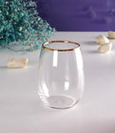 PAŞABAHÇE AMBER GOLDEN TOUCH Set mit 6 Gläsern von 570 ml