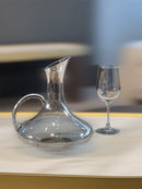 TREND HOME Anthracite Set de 6 verres à pied avec carafe
