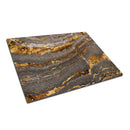 BELLART - Goldener Marmor - Glasschneidebrett mit UV-Druck 35x25cm