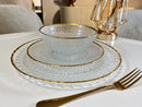 ARLEN Service de table 18 pièces 6 personnes doré - Bella Home
