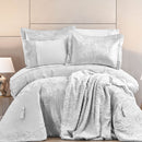 KARACA HOME VALERIA ROYAL Argenté Ensemble linge de lit complet 10 pièces - Silver 10 Parça Çeyiz Seti
