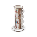 KARACA OWL Set mit 4 Bechern (160 ml) mit Ständer