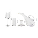 KARACA IRENE PLATIN RIM Set de verres 49 Pièces 12 personnes KARACA IRENE PLATIN RIM Bardak seti 49 Parça 12 kişilik KARACA IRENE PLATIN RIM Gläserset 49-teilig für 12 Personen